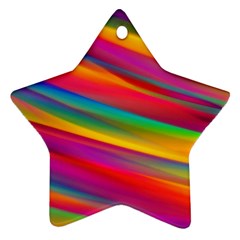 Colorful Background Star Ornament (two Sides) by Nexatart