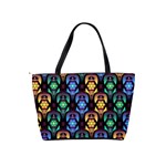 Pattern Background Bright Blue Shoulder Handbags Back