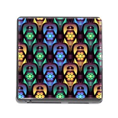 Pattern Background Bright Blue Memory Card Reader (square) by Nexatart