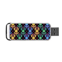 Pattern Background Bright Blue Portable Usb Flash (one Side) by Nexatart