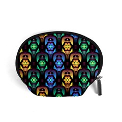 Pattern Background Bright Blue Accessory Pouches (small)  by Nexatart