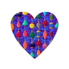 Colorful Background Stones Jewels Heart Magnet by Nexatart