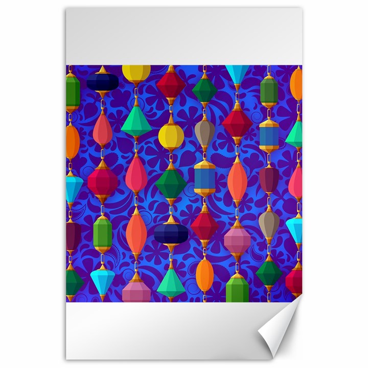 Colorful Background Stones Jewels Canvas 24  x 36 