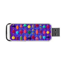 Colorful Background Stones Jewels Portable Usb Flash (two Sides) by Nexatart