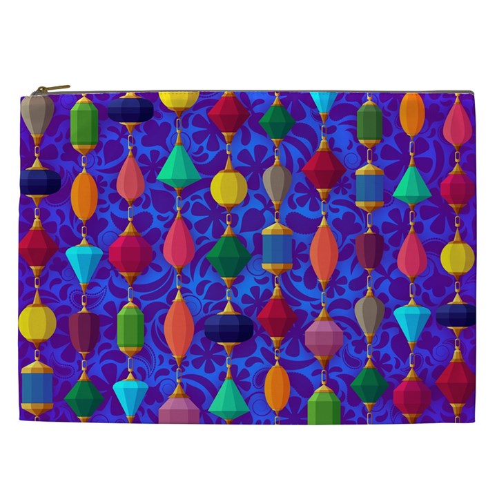 Colorful Background Stones Jewels Cosmetic Bag (XXL) 