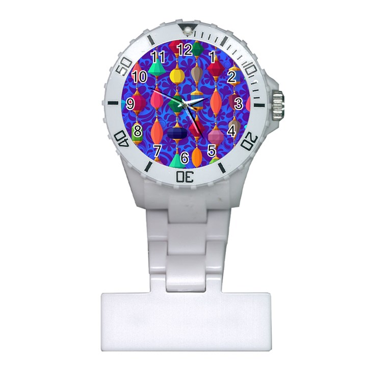 Colorful Background Stones Jewels Plastic Nurses Watch