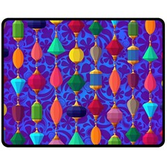 Colorful Background Stones Jewels Double Sided Fleece Blanket (medium)  by Nexatart