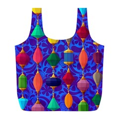 Colorful Background Stones Jewels Full Print Recycle Bags (l) 