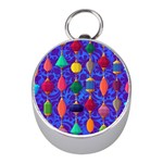 Colorful Background Stones Jewels Mini Silver Compasses Front