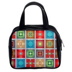 Tiles Pattern Background Colorful Classic Handbags (2 Sides) by Nexatart