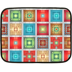 Tiles Pattern Background Colorful Double Sided Fleece Blanket (mini)  by Nexatart