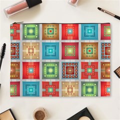 Tiles Pattern Background Colorful Cosmetic Bag (xl) by Nexatart