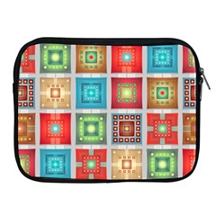 Tiles Pattern Background Colorful Apple Ipad 2/3/4 Zipper Cases by Nexatart