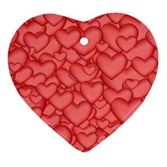 Background Hearts Love Heart Ornament (two Sides) by Nexatart