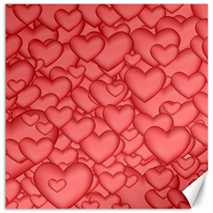 Background Hearts Love Canvas 12  X 12   by Nexatart