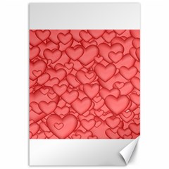 Background Hearts Love Canvas 12  X 18   by Nexatart