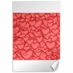 Background Hearts Love Canvas 24  X 36  by Nexatart