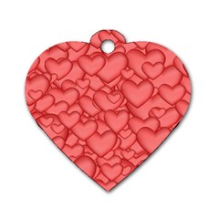 Background Hearts Love Dog Tag Heart (two Sides) by Nexatart