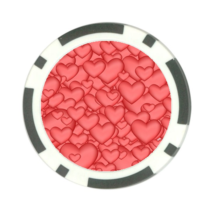 Background Hearts Love Poker Chip Card Guard (10 pack)