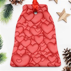 Background Hearts Love Ornament (bell)