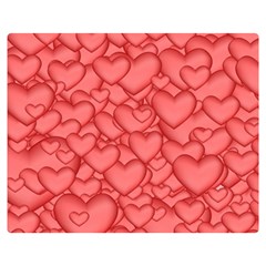 Background Hearts Love Double Sided Flano Blanket (medium)  by Nexatart