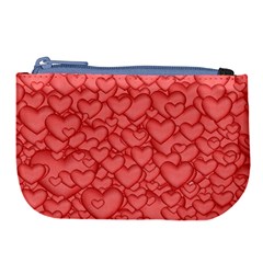 Background Hearts Love Large Coin Purse by Nexatart