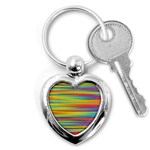 Colorful Background Key Chains (Heart)  Front