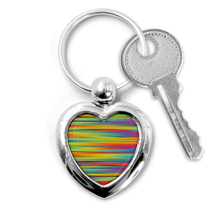 Colorful Background Key Chains (Heart) 