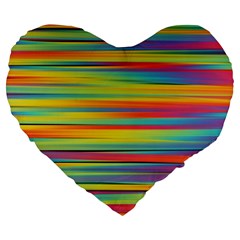 Colorful Background Large 19  Premium Heart Shape Cushions by Nexatart