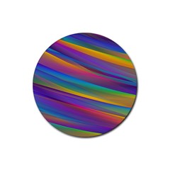 Colorful Background Rubber Round Coaster (4 Pack)  by Nexatart