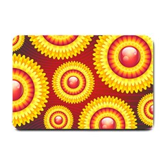 Floral Abstract Background Texture Small Doormat  by Nexatart