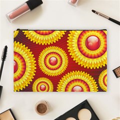 Floral Abstract Background Texture Cosmetic Bag (large)  by Nexatart