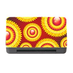 Floral Abstract Background Texture Memory Card Reader With Cf