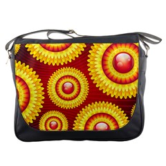 Floral Abstract Background Texture Messenger Bags by Nexatart