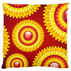 Floral Abstract Background Texture Large Cushion Case (two Sides) by Nexatart