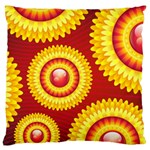 Floral Abstract Background Texture Large Flano Cushion Case (Two Sides) Front