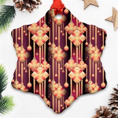 Seamless Pattern Patterns Snowflake Ornament (two Sides) by Nexatart