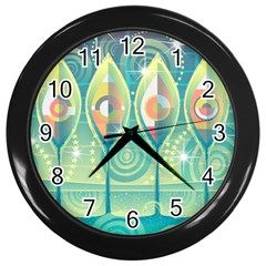 Background Landscape Surreal Wall Clocks (black) by Nexatart