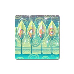 Background Landscape Surreal Square Magnet by Nexatart