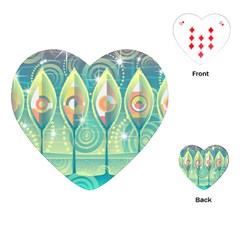 Background Landscape Surreal Playing Cards (heart)  by Nexatart