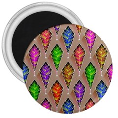 Abstract Background Colorful Leaves 3  Magnets by Nexatart