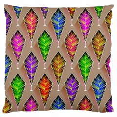 Abstract Background Colorful Leaves Standard Flano Cushion Case (one Side) by Nexatart