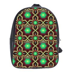 Pattern Background Bright Brown School Bag (large) by Nexatart