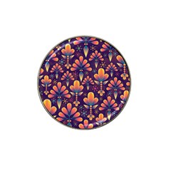 Abstract Background Floral Pattern Hat Clip Ball Marker (4 Pack)