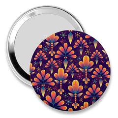 Abstract Background Floral Pattern 3  Handbag Mirrors by Nexatart