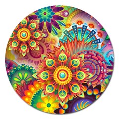 Colorful Abstract Background Colorful Magnet 5  (round) by Nexatart