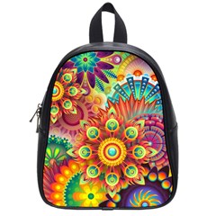 Colorful Abstract Background Colorful School Bag (small) by Nexatart