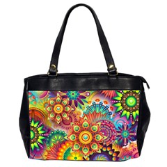 Colorful Abstract Background Colorful Office Handbags (2 Sides)  by Nexatart