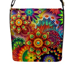 Colorful Abstract Background Colorful Flap Messenger Bag (l)  by Nexatart