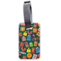 Presents Gifts Background Colorful Luggage Tags (two Sides)